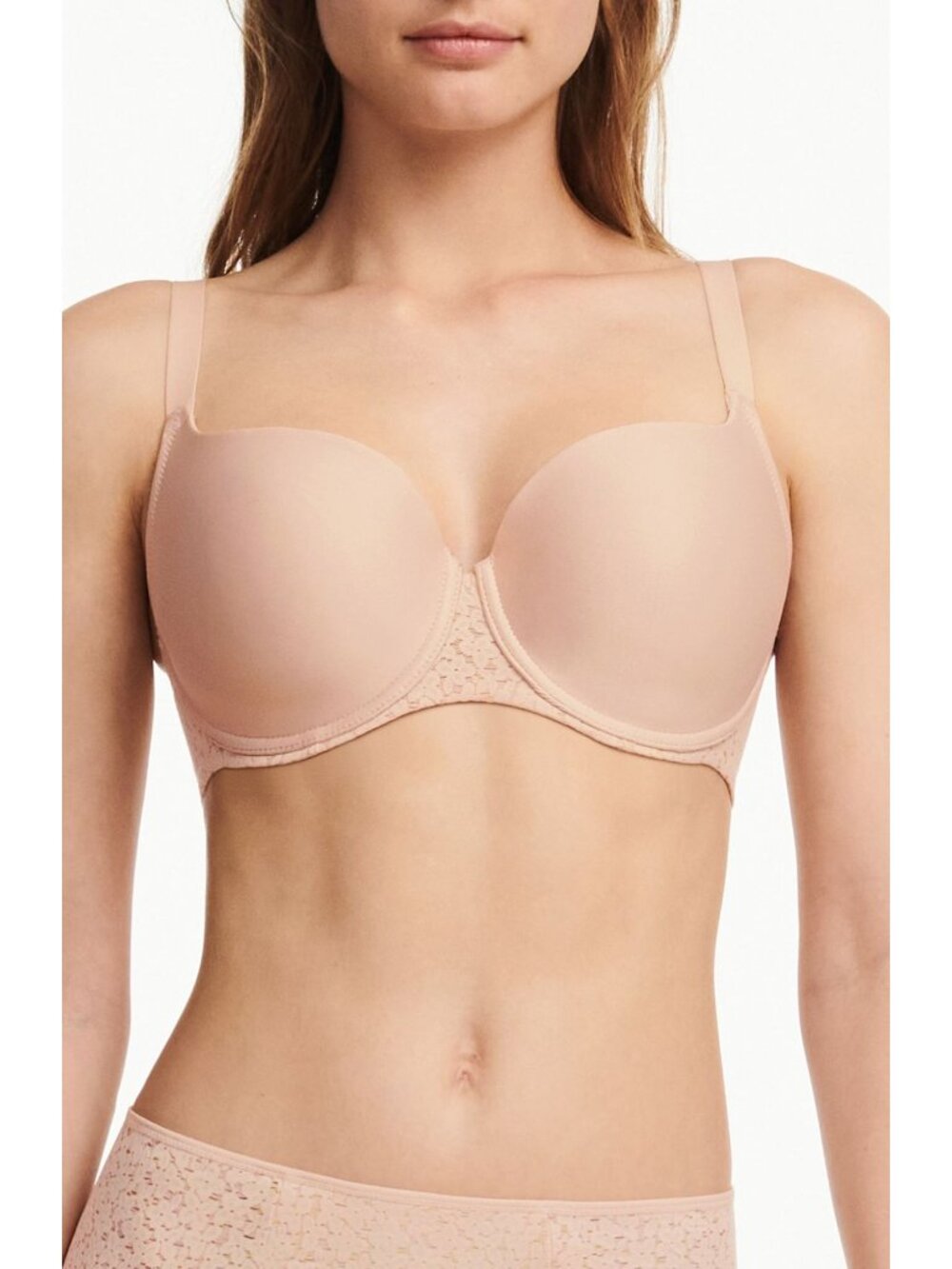 🆕CHANTELLE Norah Sweetheart Underwire T-Shirt Bra 38B Beige #13FNO